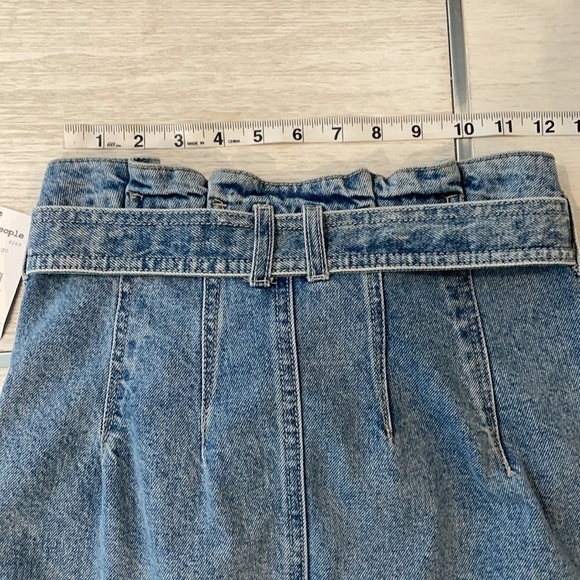 NWT Free People East Of Eden Denim Mini Skirt 24 - Picture 8 of 12